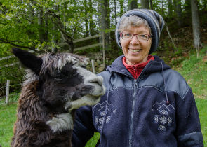 Elisabeth Bucheli Ryf mit Alpaka